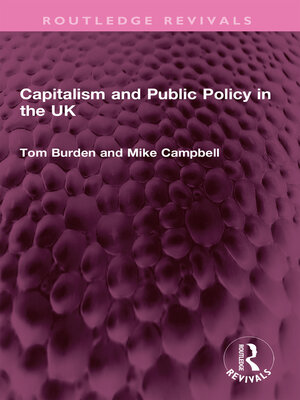 cover image of Capitalism and Public Policy in the UK